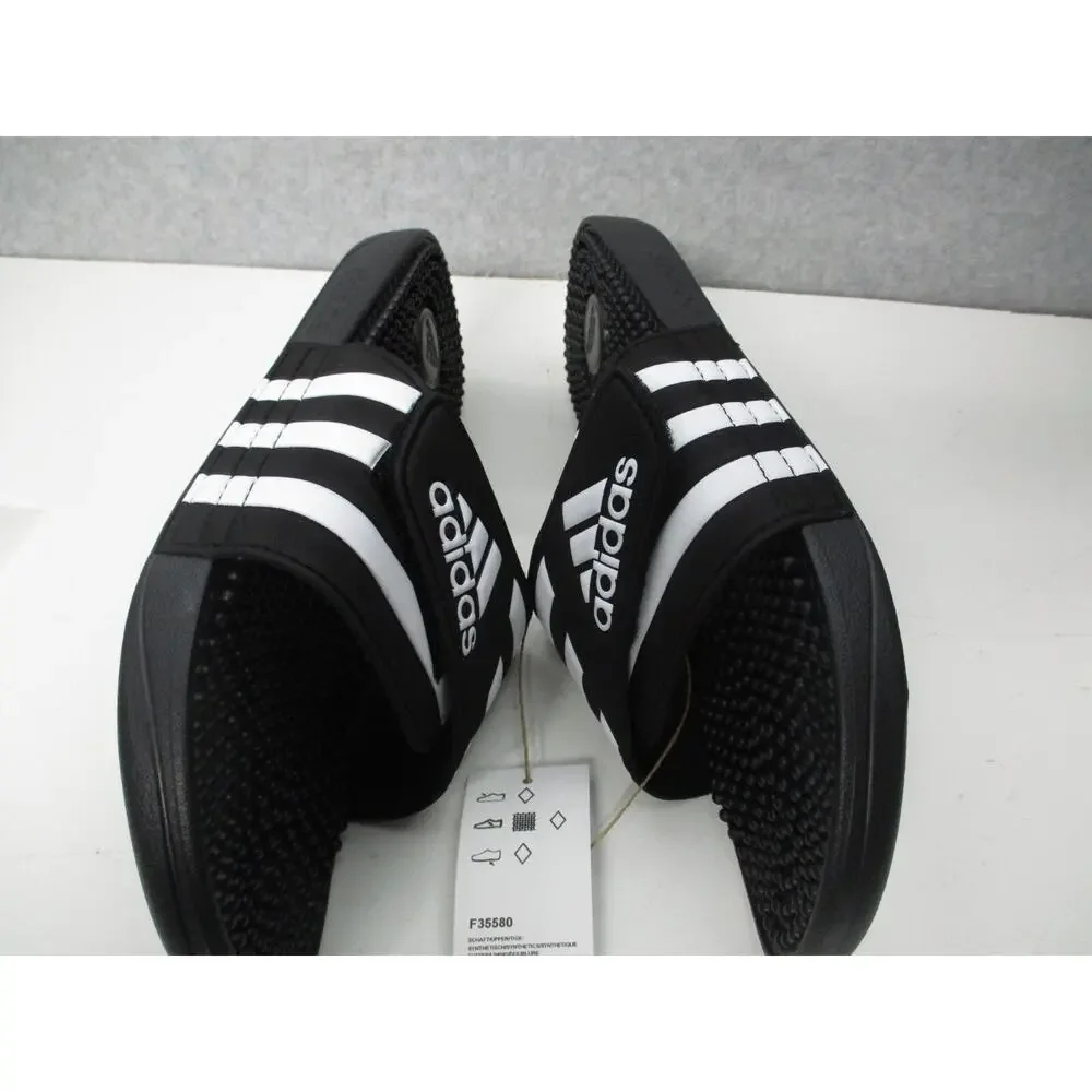 Adidas Adissage Sandals Slides Black/White Mens Sz 10 Womens Sz 11